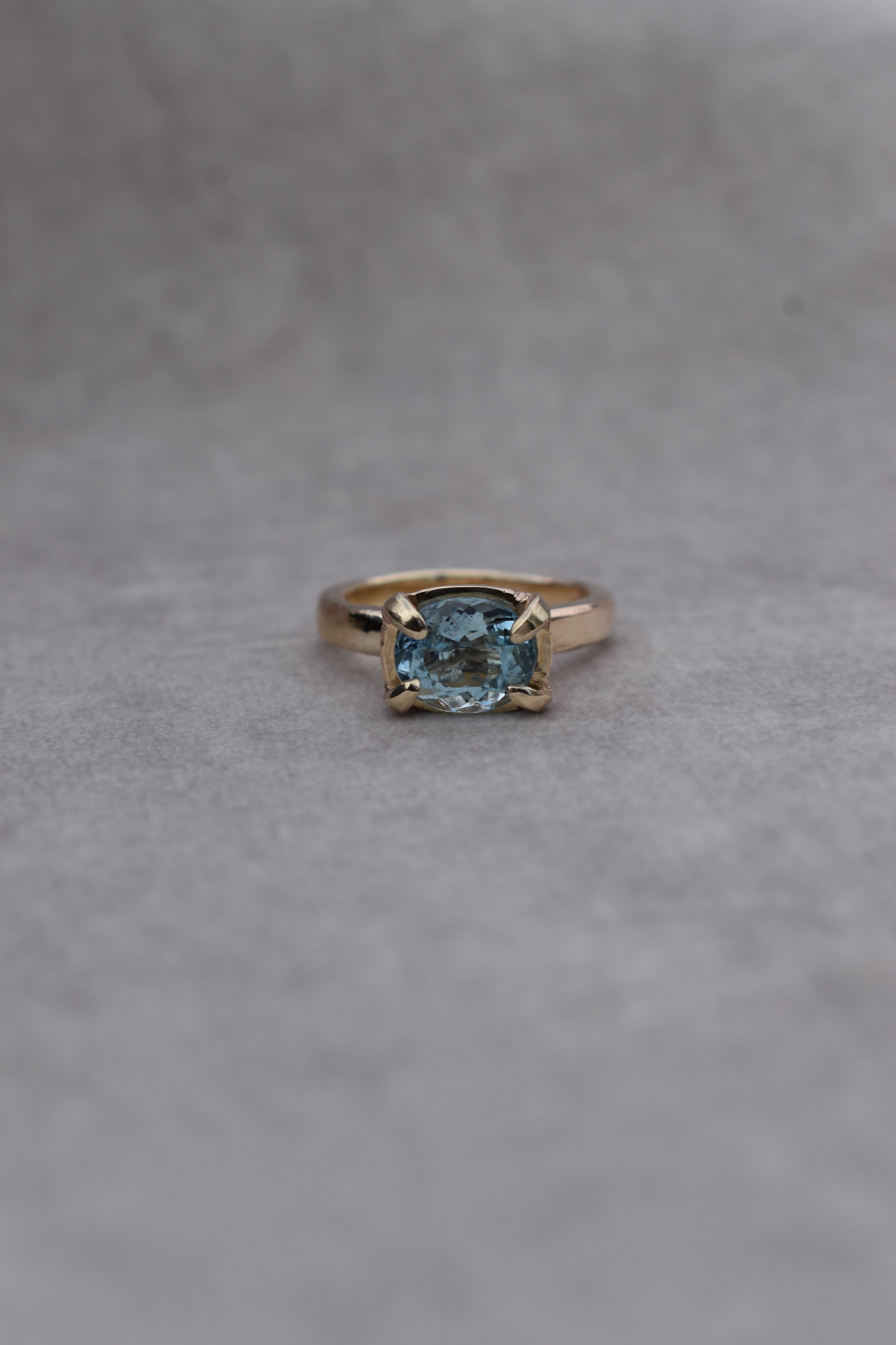 9ct gold aquamarine gemstone ring engagement ring stack ring love valentines sparkly statement jewellery
