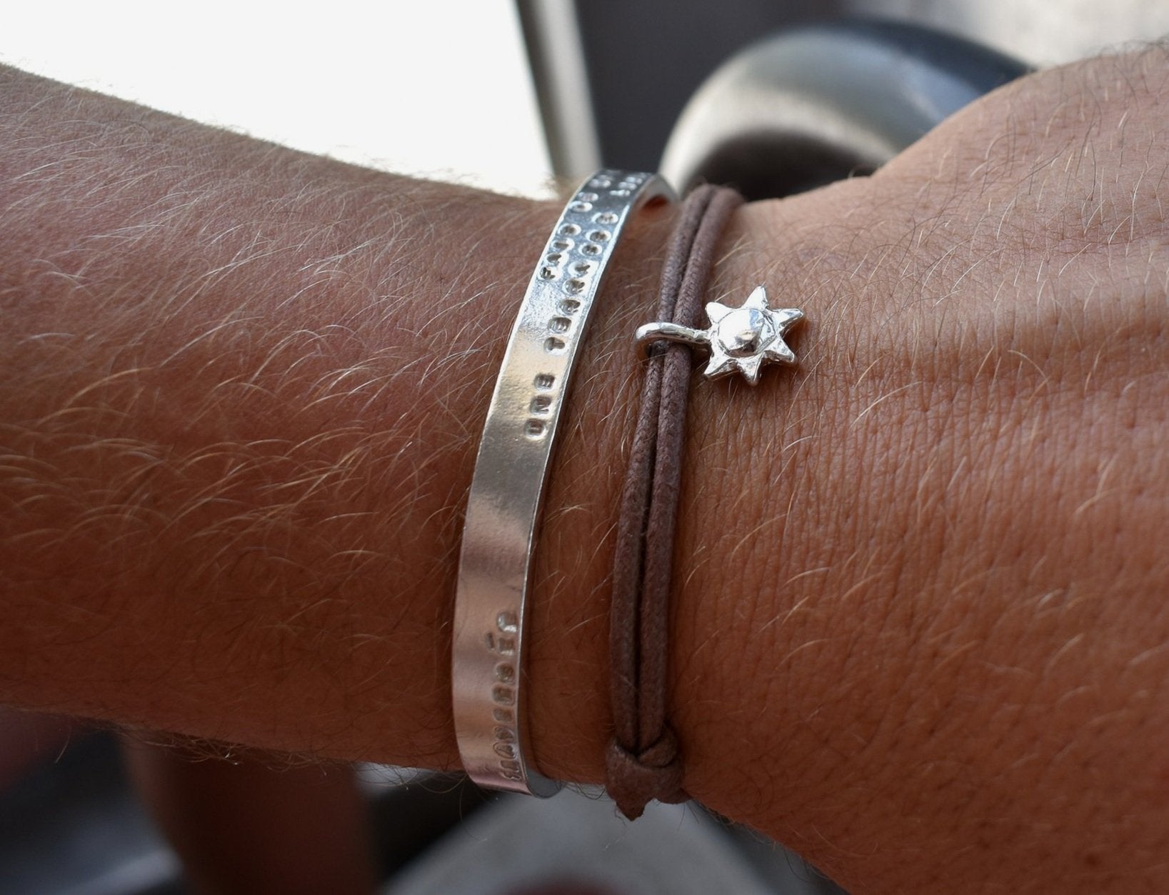 Mens personalised stamped silver bangle cuff heavy silver cuff mens bangle bracelet personalised jewellery engraved bangle