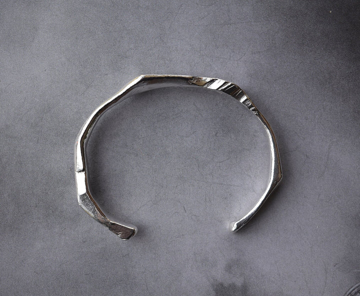 Mens personalised stamped silver bangle cuff heavy silver cuff mens bangle bracelet personalised jewellery engraved bangle