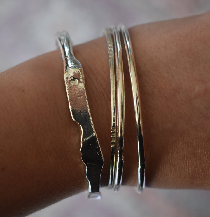 Mens personalised stamped silver bangle cuff heavy silver cuff mens bangle bracelet personalised jewellery engraved bangle