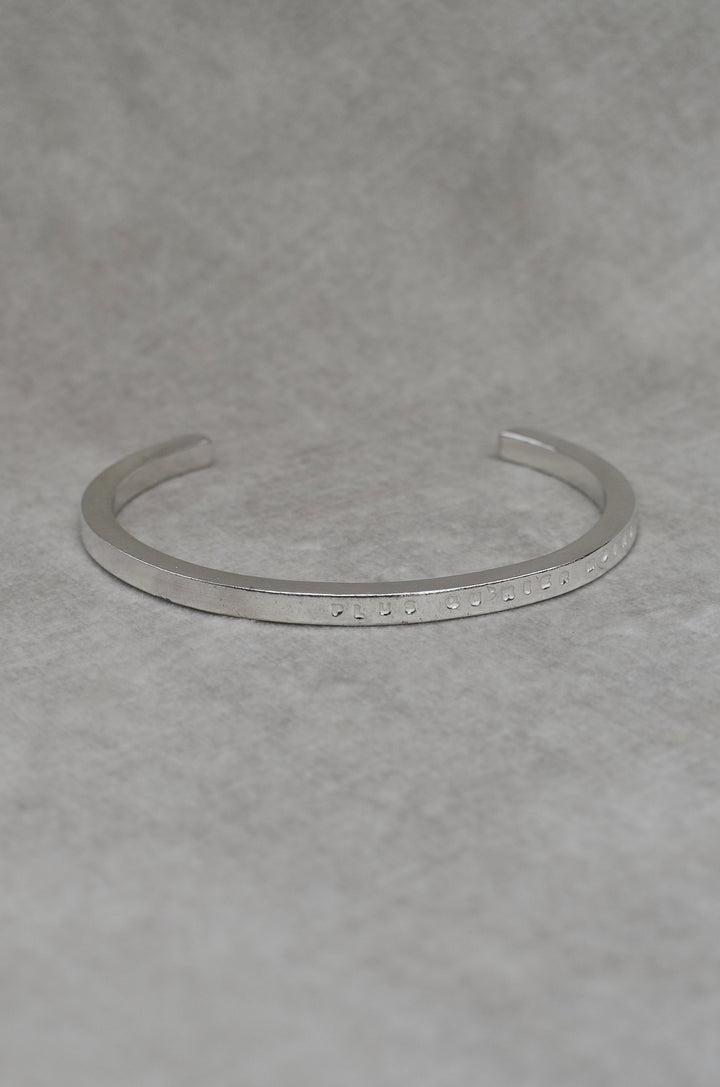 Mens personalised stamped silver bangle cuff heavy silver cuff mens bangle bracelet personalised jewellery engraved bangle