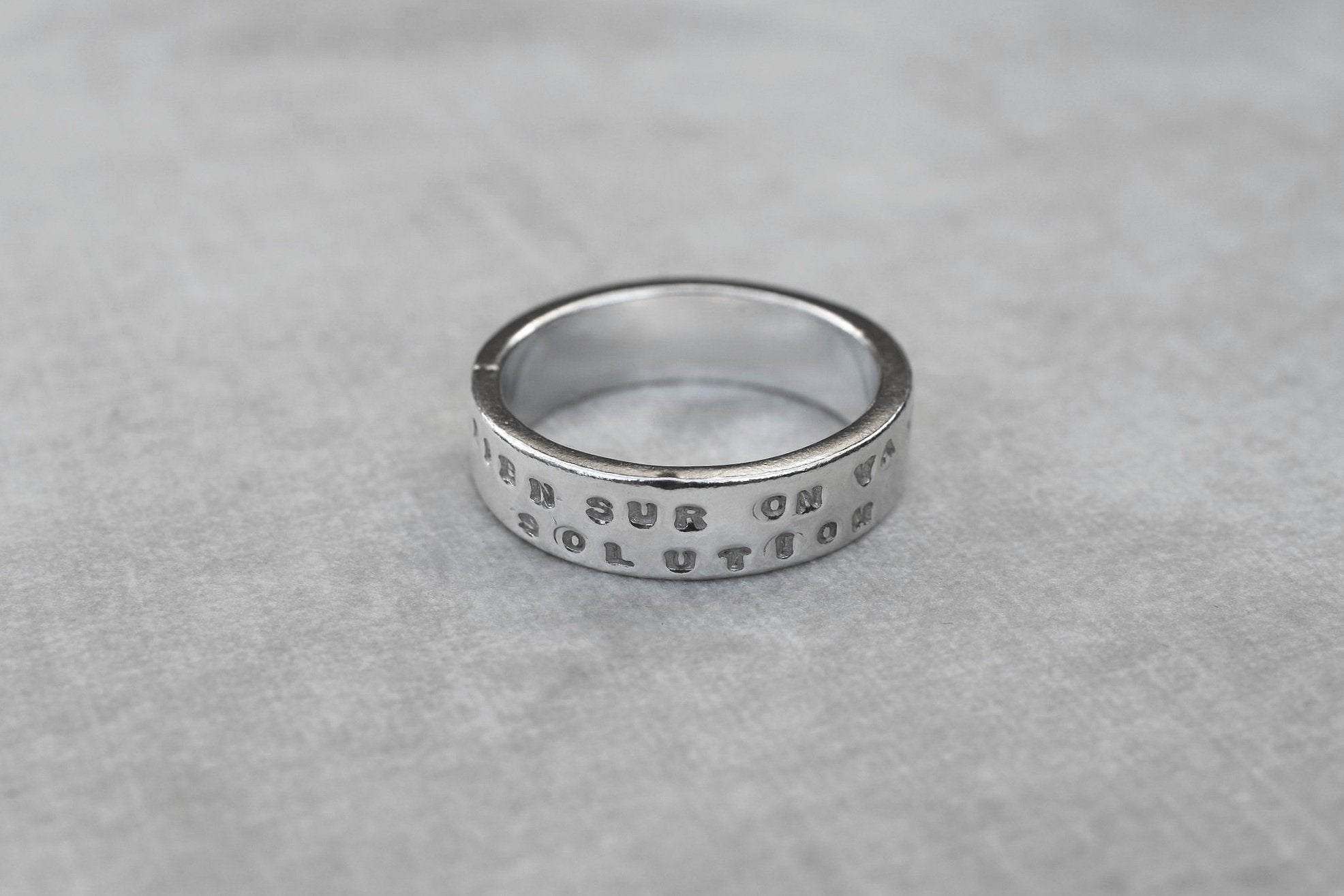 Mens personalised stamped silver ring heavy silver mens band wedding ring promise ring personalised jewellery engraved ring mens ring mens jewellery engagement ring for men
