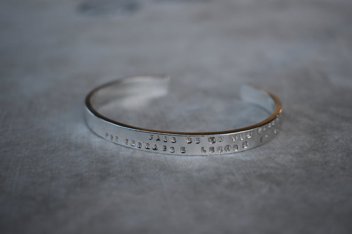 Mens personalised stamped silver bangle cuff heavy silver cuff mens bangle bracelet personalised jewellery engraved bangle