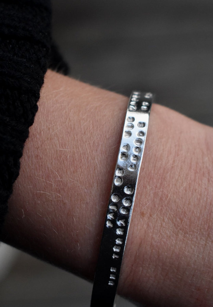 Mens personalised stamped silver bangle cuff heavy silver cuff mens bangle bracelet personalised jewellery engraved bangle