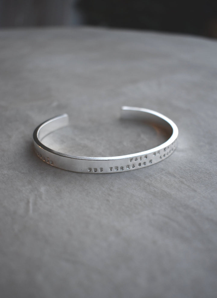 Mens personalised stamped silver bangle cuff heavy silver cuff mens bangle bracelet personalised jewellery engraved bangle