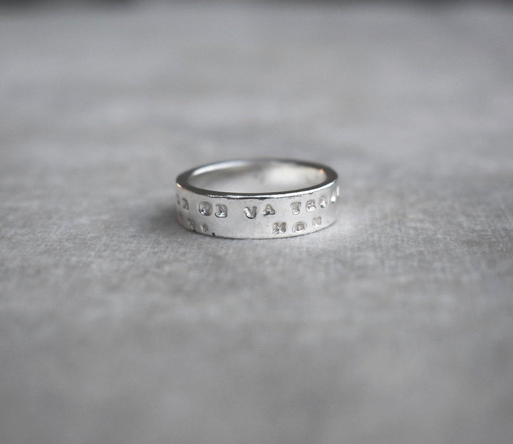Mens personalised stamped silver ring heavy silver mens band wedding ring promise ring personalised jewellery engraved ring mens ring mens jewellery engagement ring for men
