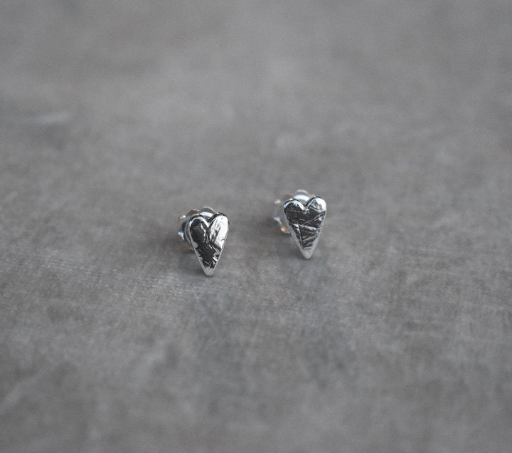 silver heart shaped stud earrings mini charm earrings gifts for her valentines love earrings heart studs tiffany heart earrings