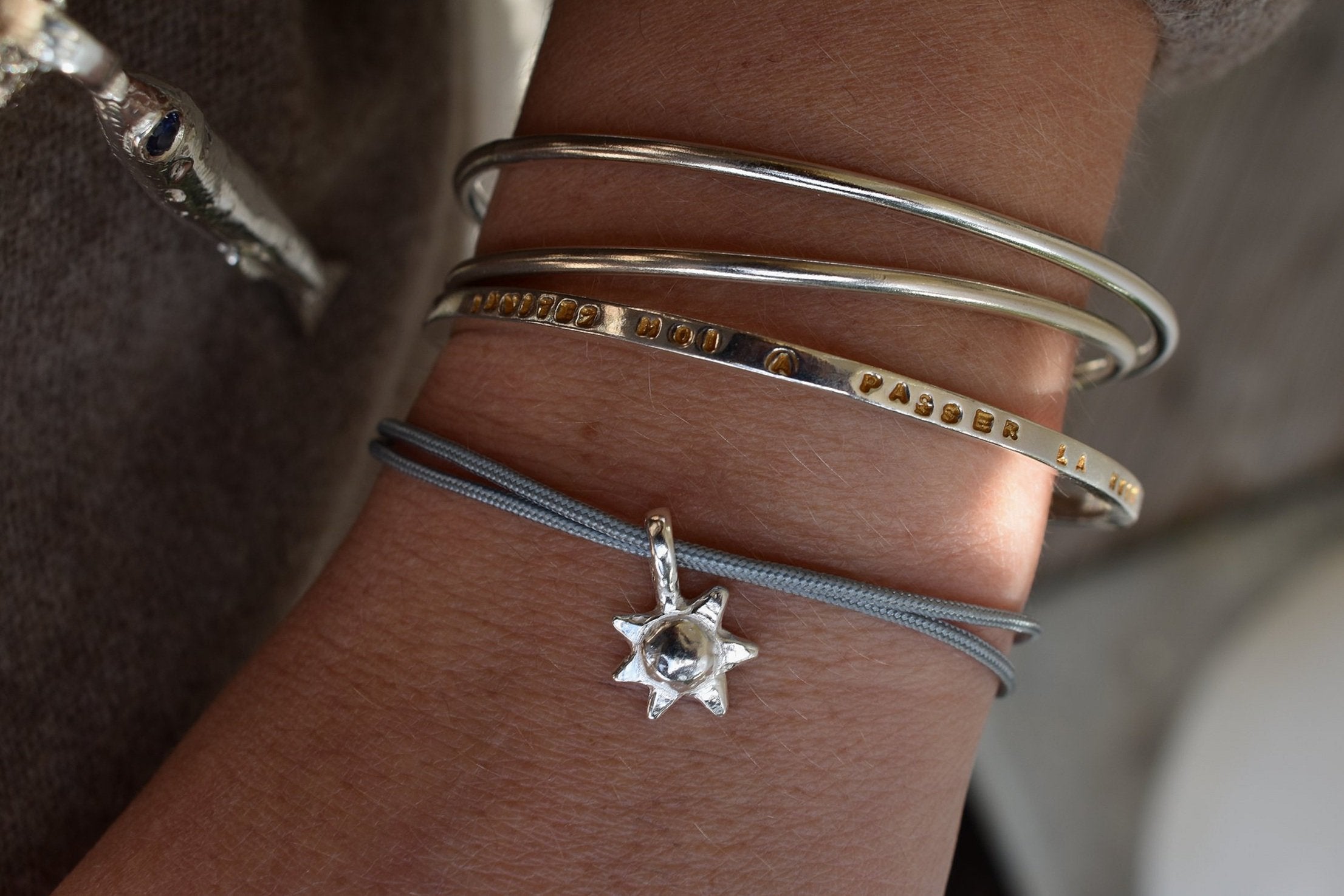adjustable cotton rope bracelets with mini silver sun charm.All pieces are handmade to order. Please allow 7 days for dispatch.
silver charm bracelet. sailing rope silver charm bracelet gift for him small gift personalised bangle. silver sunshine charm happy bracelet colourful bracelet men's bracelet