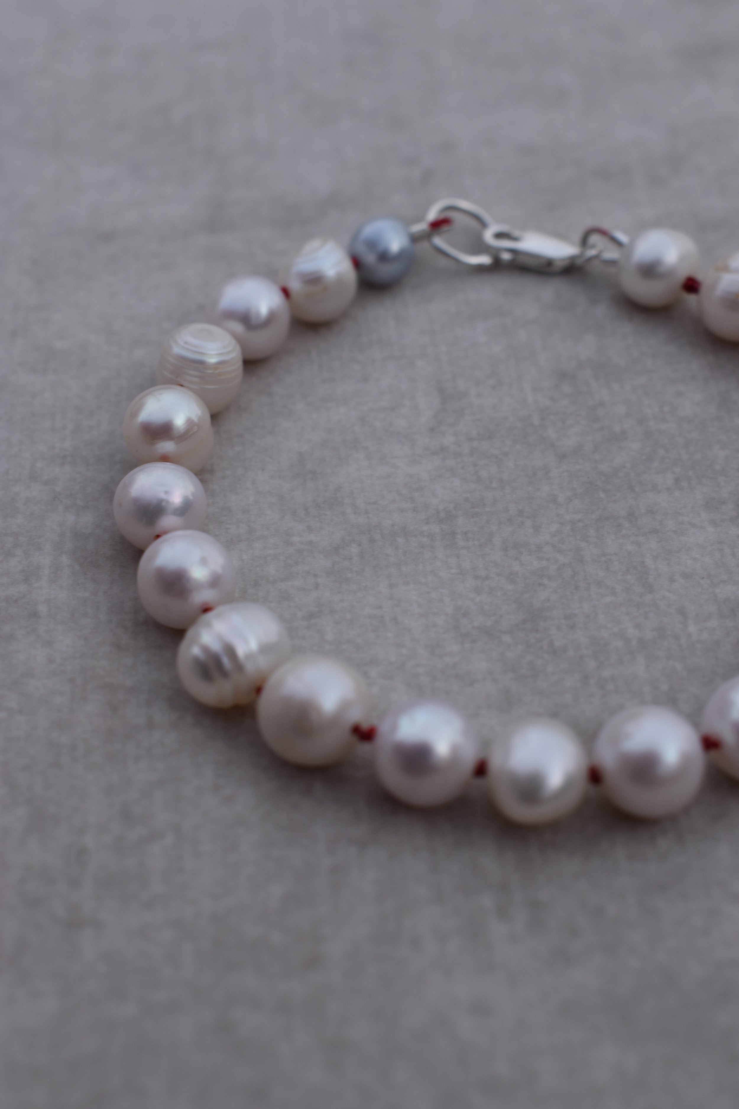 Big freshwater pearls hand strung on natural silk. Can be worn alone or with a combination of other bangles from the collection. Pearl bracelet freshwater pearls cultured pearl jewellery bridal jewellery stacking bracelet wedding accessories