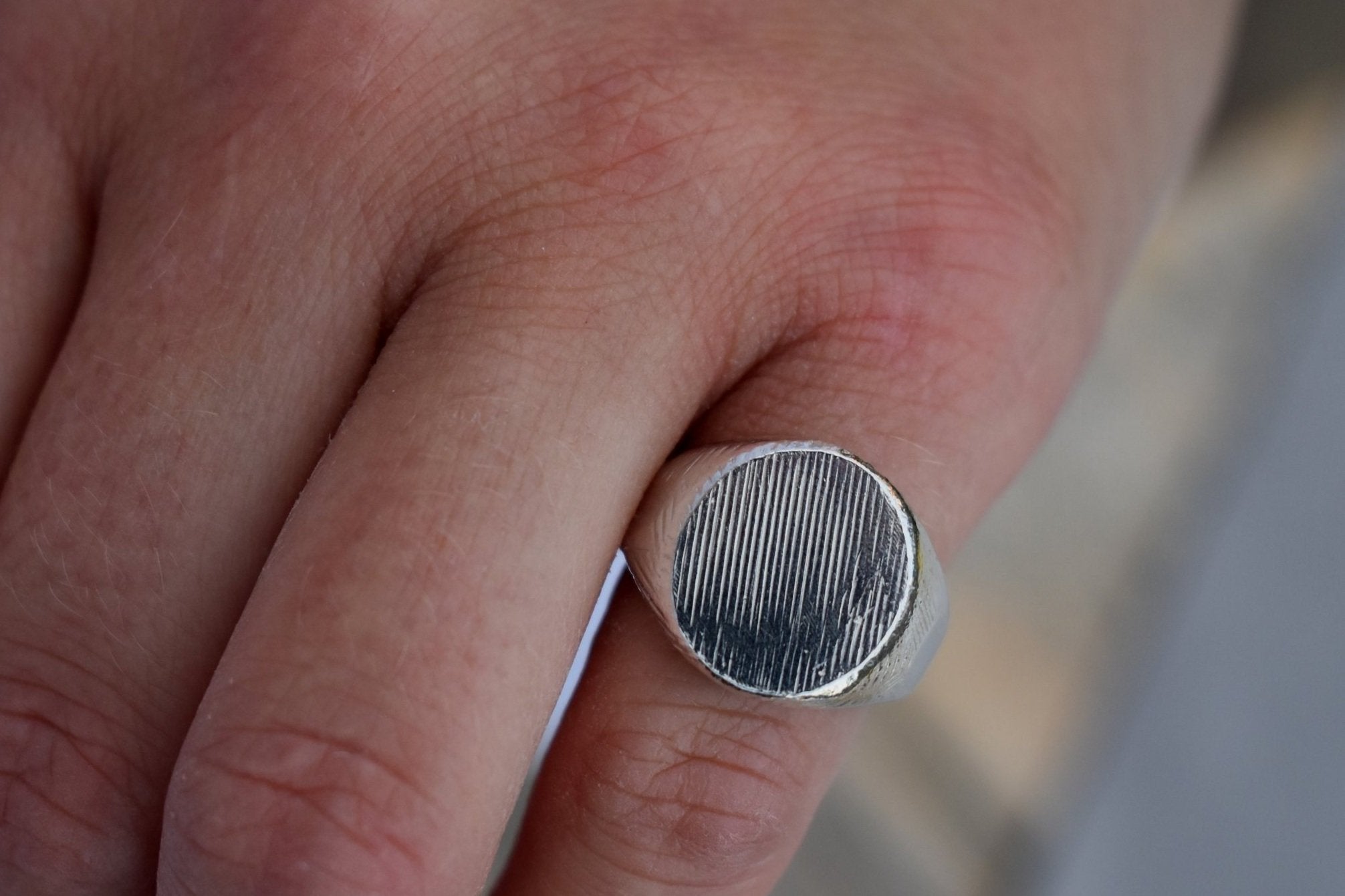 Solid silver hand carved round signet ring. Available to order in 9ct gold.
Men's small signet ring round silver gold ring men's signet small
women's small round signet ring men's wedding ring