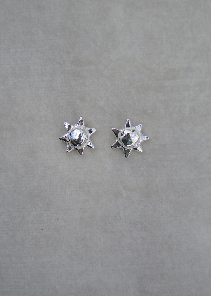 Silver sun shape studs. From the sunshine collection silver stud one size.
Sunshine shape stud charm silver earrings gift for her gift for him silver charm earrings