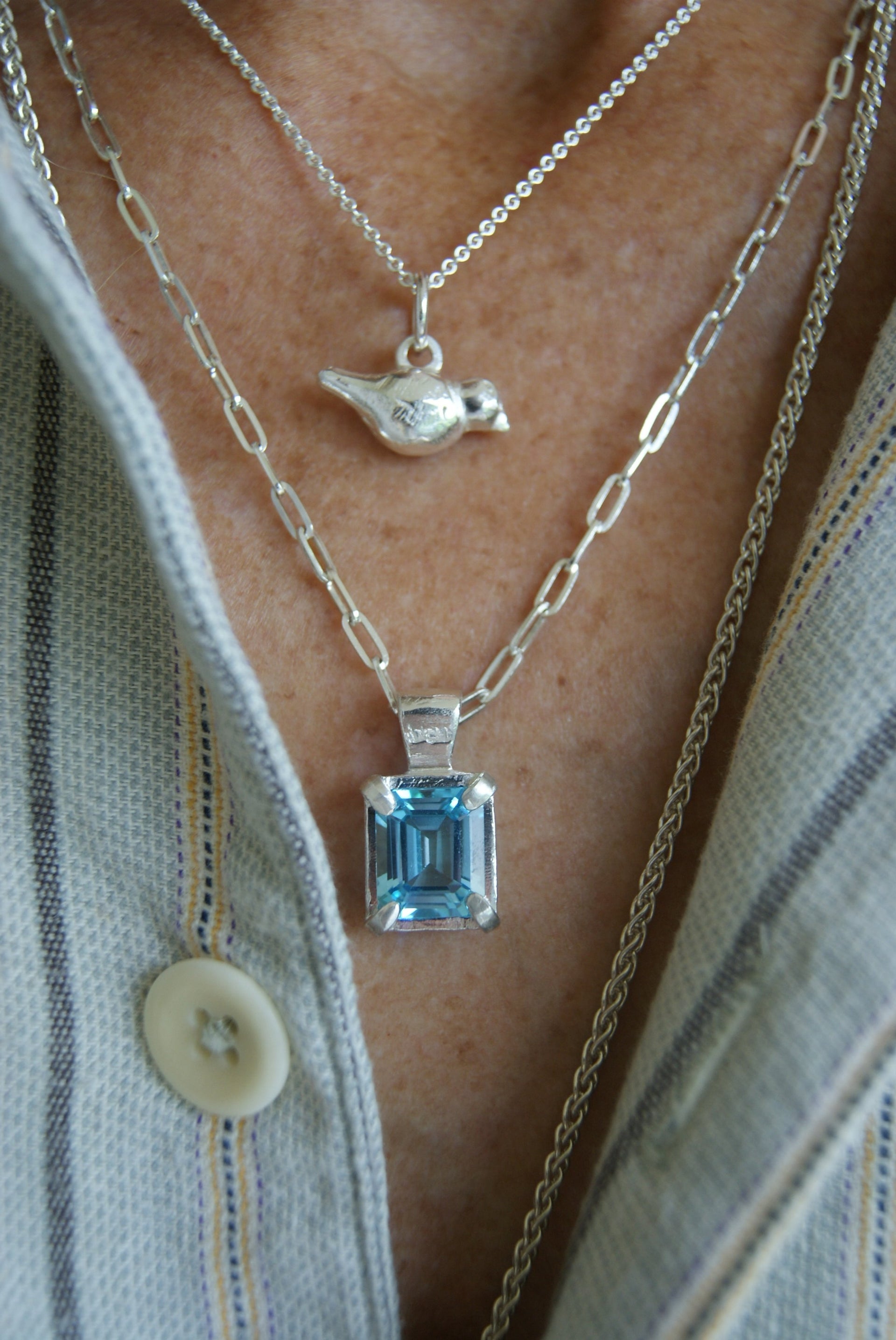 Mini cap ferret lantern pendant blue