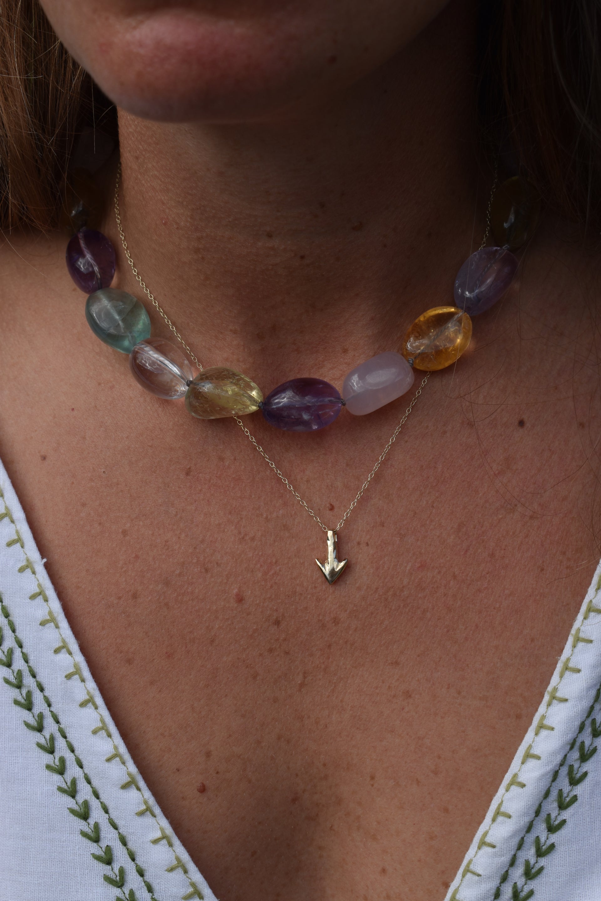 Gold Jungle Spear Necklace