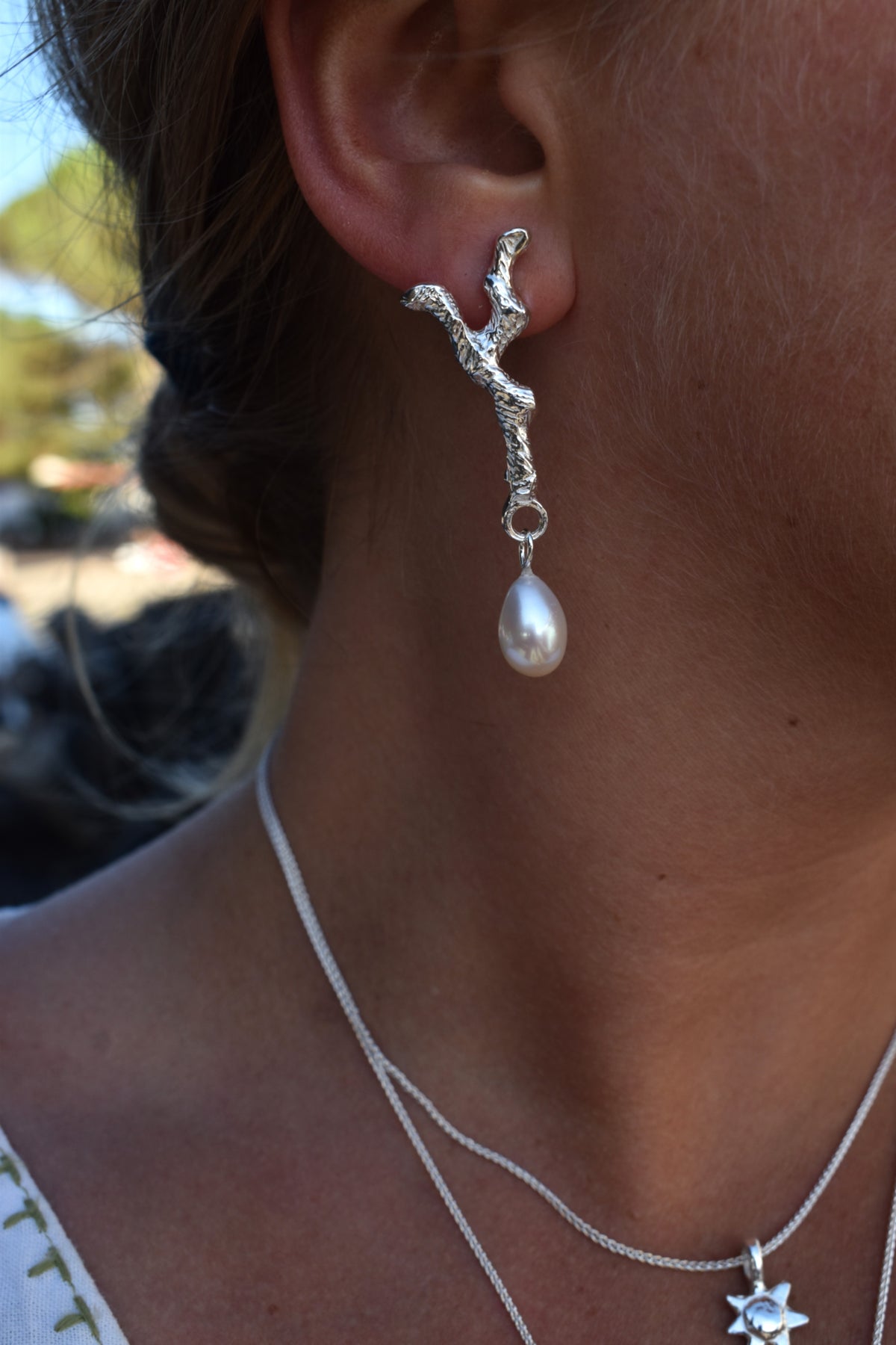 coral earrings