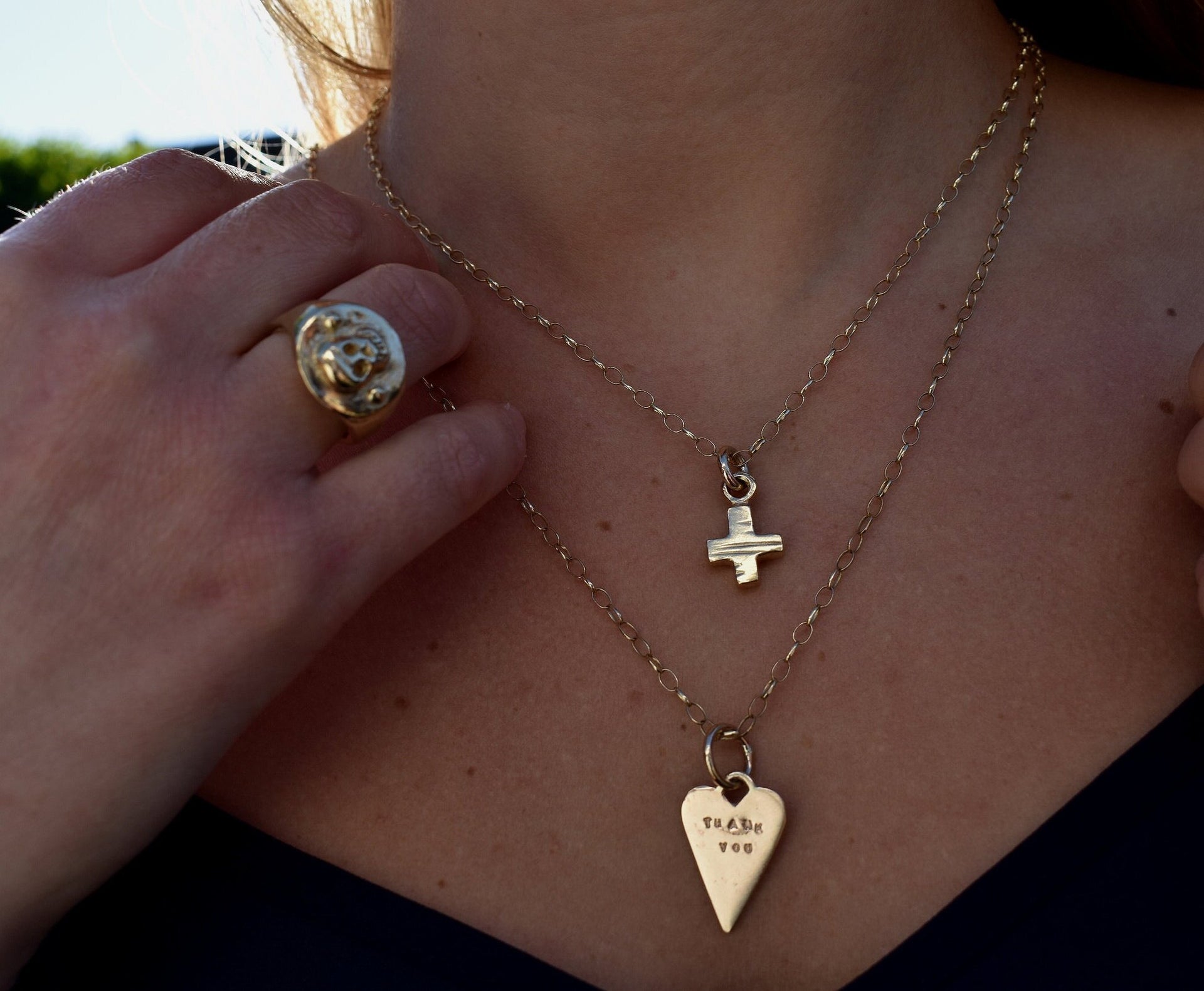 gold cross necklace gold chain necklace tiffany necklace gifts for him him pendant necklace gold jewellery vintage gold cross chain link necklace