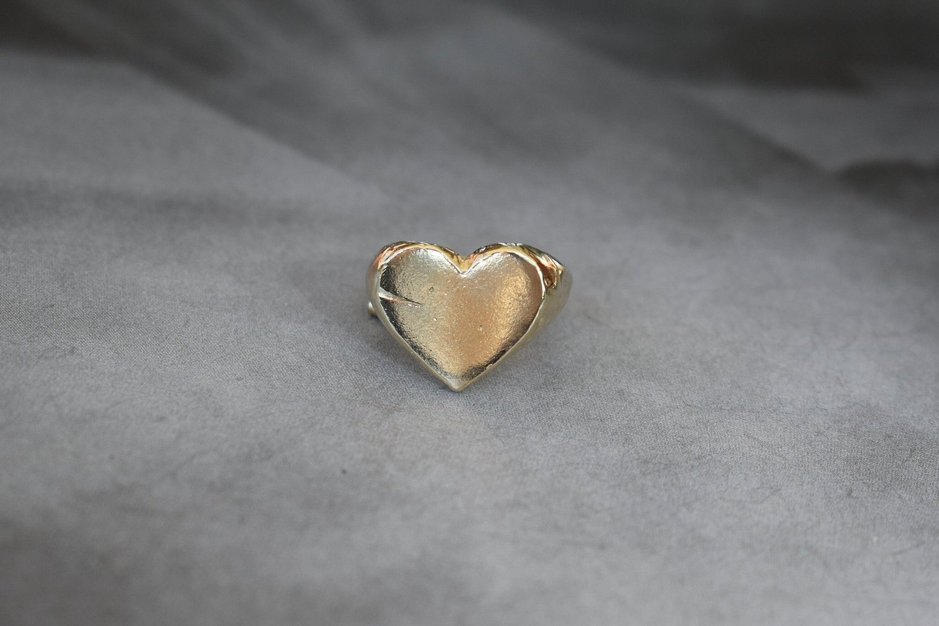 Classic love heart ring in gold. Luxury big chunky heart-shaped signet ring. Made from 100% recycled gold This heart ring is a perfect gift to the person that you love. Signature heart ring a timeless classic that goes with any style ladies statement heart signet ring tiffany heart ring signet ring heart shaped  love ring