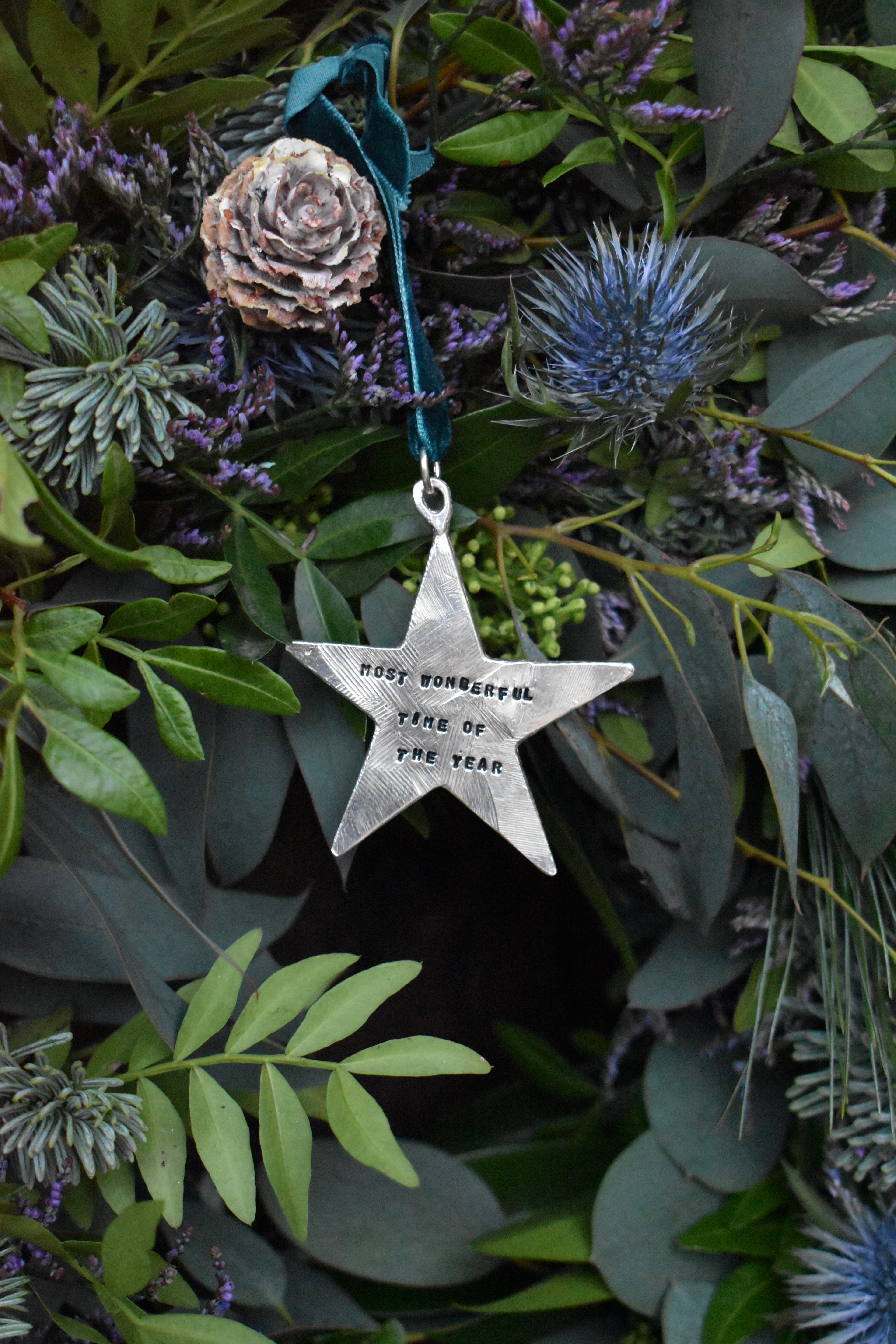 silver christmas star bauble tiffanys christmas decoration star 